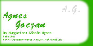 agnes goczan business card